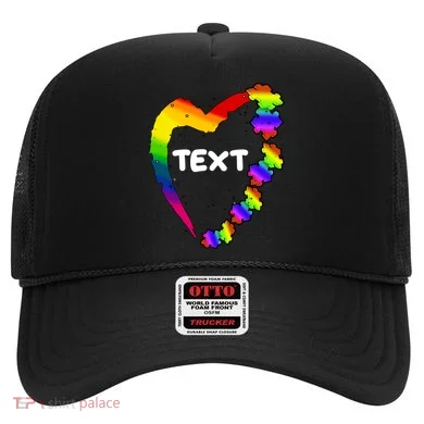Personalize Autism Heart Custom Text Hat