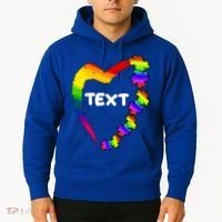 Personalize Autism Heart Custom Text Hoodie thumb 2