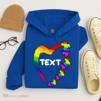 Personalize Autism Heart Custom Text Hoodie thumb 4