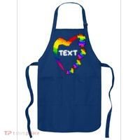 Personalize Autism Heart Custom Text Apron thumb 0