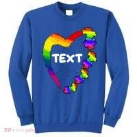 Personalize Autism Heart Custom Text Sweatshirt thumb 0