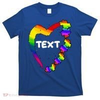 Personalize Autism Heart Custom Text T-Shirt thumb 0