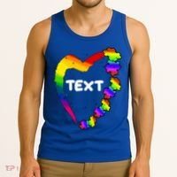 Personalize Autism Heart Custom Text Tank Top thumb 3