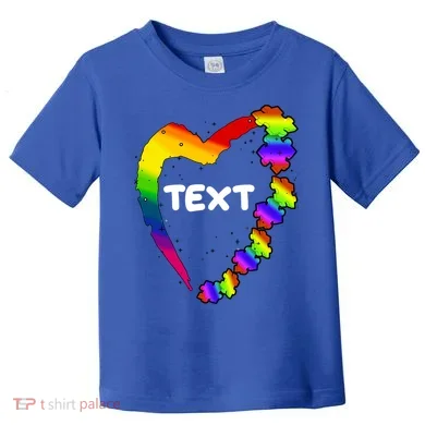 Personalize Autism Heart Custom Text Toddler T-Shirt