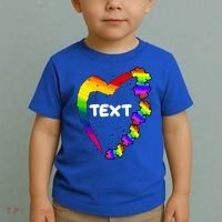 Personalize Autism Heart Custom Text Toddler T-Shirt thumb 2