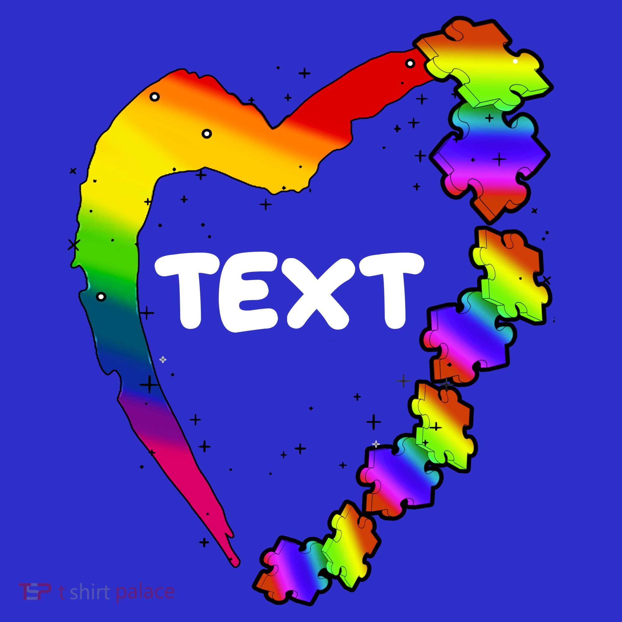 Personalize Autism Heart Custom Text Visor