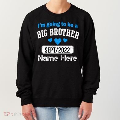 Personalize Big Brother Custom Date And Name Women's Sweatshirt