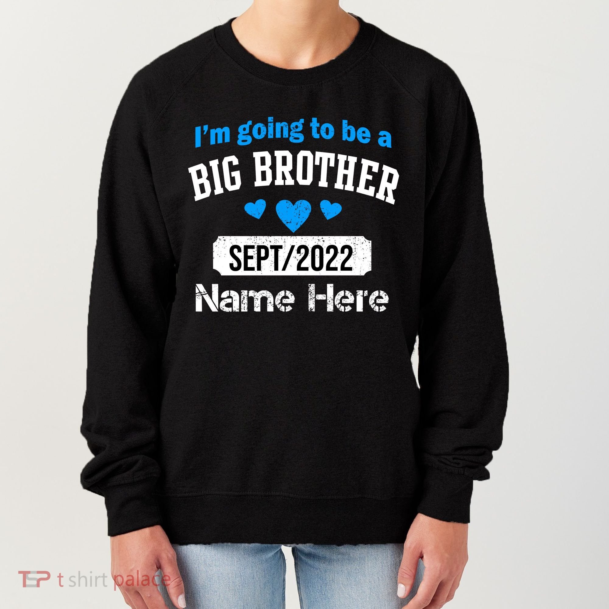 Personalize Big Brother Custom Date And Name Women's Sweatshirt