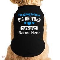 Personalize Big Brother Custom Date And Name Doggie Tank thumb 0