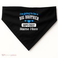 Personalize Big Brother Custom Date And Name USA-Made Doggie Bandana thumb 0