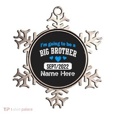 Personalize Big Brother Custom Date And Name Ornament