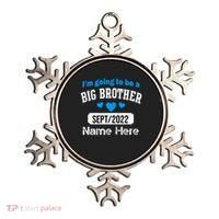 Personalize Big Brother Custom Date And Name Ornament thumb 0