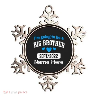 Personalize Big Brother Custom Date And Name Ornament