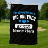 Personalize Big Brother Custom Date And Name Golf Towel thumb 1
