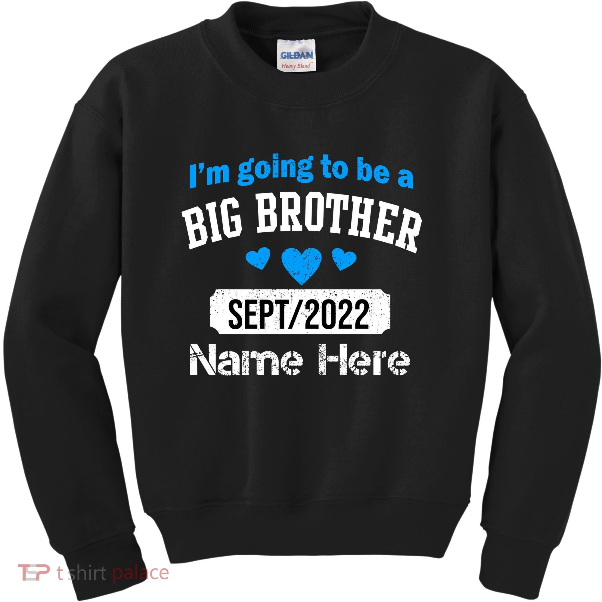 Personalize Big Brother Custom Date And Name Kids Sweatshirt