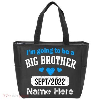 Personalize Big Brother Custom Date And Name Tote Bag