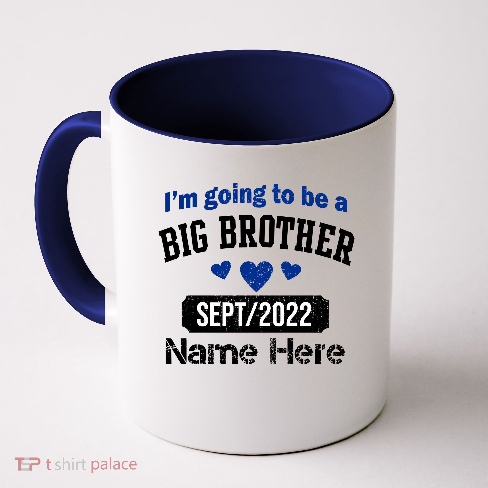 Personalize Big Brother Custom Date And Name Coffee Mug