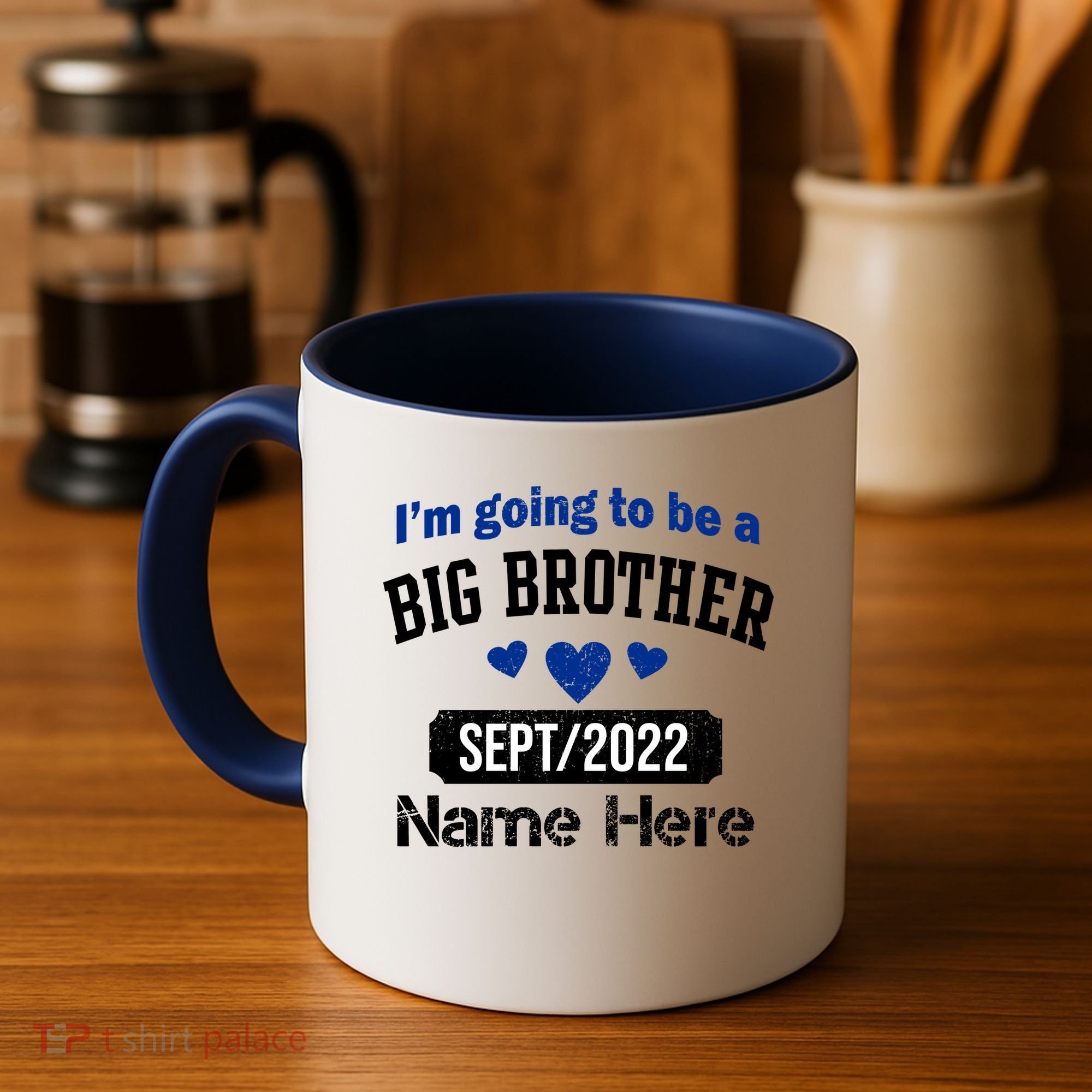 Personalize Big Brother Custom Date And Name Coffee Mug