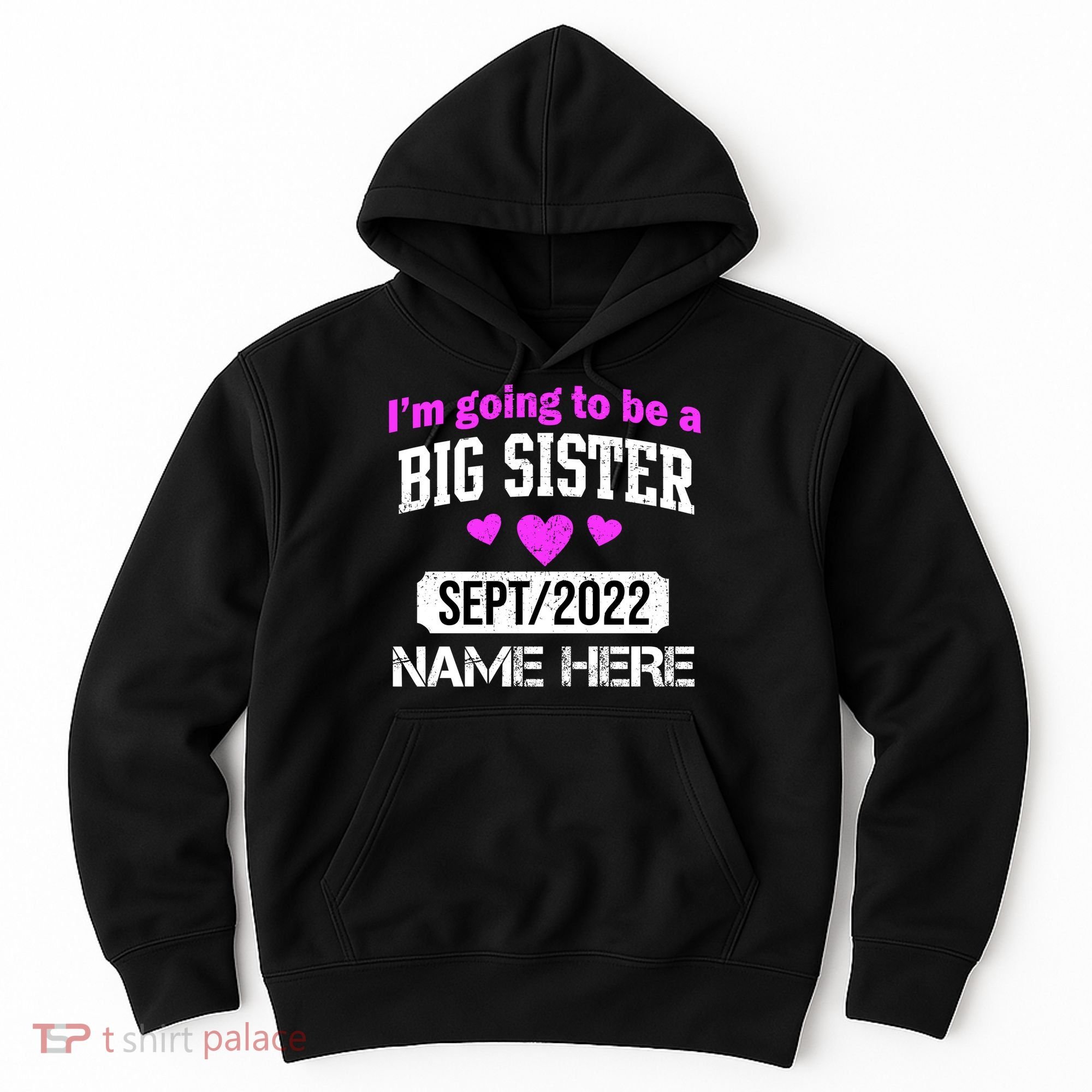 Personalize Big Sister Est Custom Year And Name  Hoodie