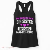 Personalize Big Sister Est Custom Year And Name  Women's Tank Top thumb 0