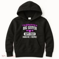 Personalize Big Sister Est Custom Year And Name  Kids Hoodie thumb 0
