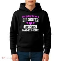 Personalize Big Sister Est Custom Year And Name  Kids Hoodie thumb 4