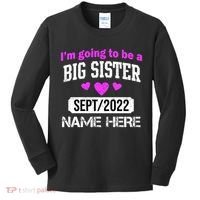 Personalize Big Sister Est Custom Year And Name  Kids Long Sleeve Shirt thumb 0