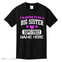Personalize Big Sister Est Custom Year And Name  Kids T-Shirt thumb 0