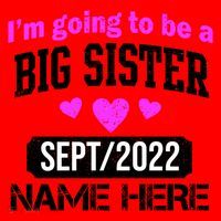Personalize Big Sister Est Custom Year And Name  Santa Hat thumb 1