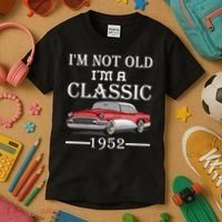 Personalize Birthday Year I'm not Old I'm a Classic Car Kids T-Shirt thumb 3