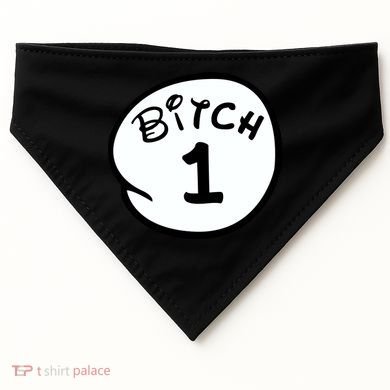 Personalize Bitch 1 2 3 4 5 Custom Number USA-Made Doggie Bandana