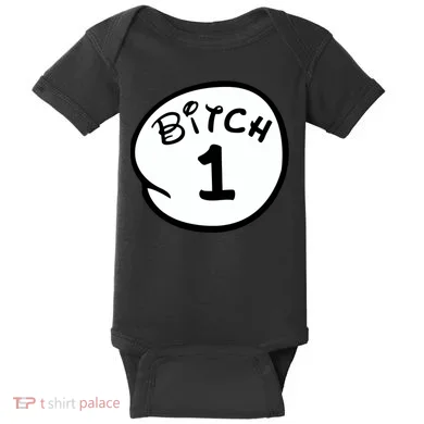 Personalize Bitch 1 2 3 4 5 Custom Number Baby Bodysuit