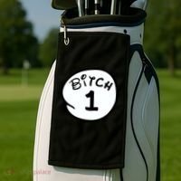 Personalize Bitch 1 2 3 4 5 Custom Number Golf Towel thumb 2