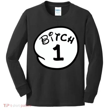 Personalize Bitch 1 2 3 4 5 Custom Number Kids Long Sleeve Shirt