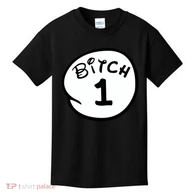 Personalize Bitch 1 2 3 4 5 Custom Number Kids T-Shirt