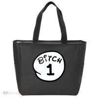 Personalize Bitch 1 2 3 4 5 Custom Number Tote Bag thumb 0