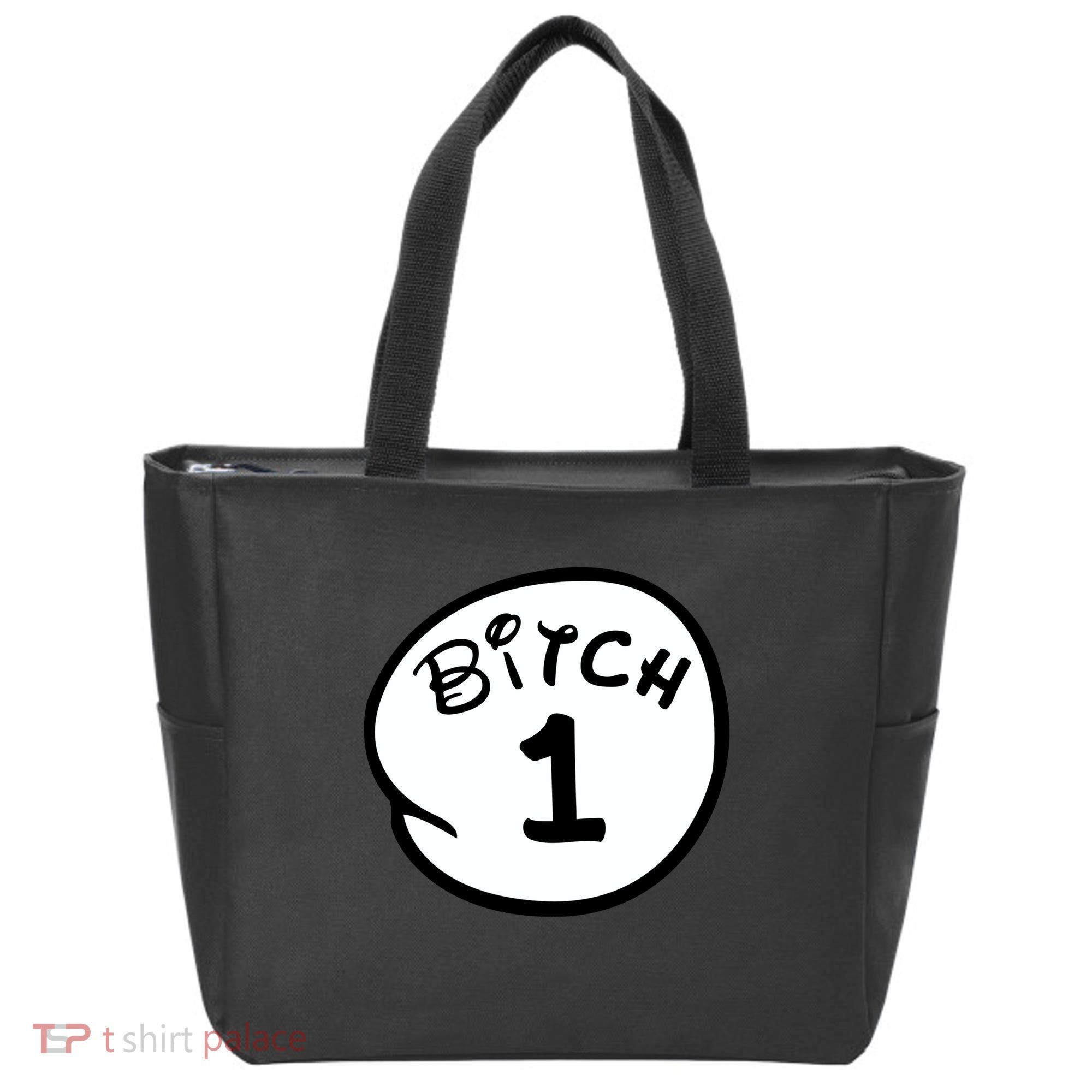 Personalize Bitch 1 2 3 4 5 Custom Number Tote Bag