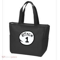Personalize Bitch 1 2 3 4 5 Custom Number Tote Bag thumb 3