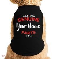 Personalize Built With Genuine Parts Custom Name Doggie Tank thumb 0