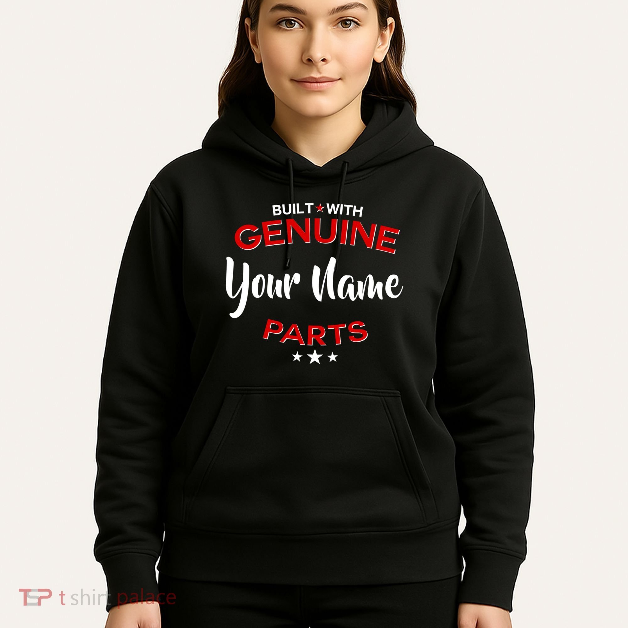 Personalize Built With Genuine Parts Custom Name Hoodie