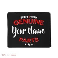 Personalize Built With Genuine Parts Custom Name Mousepad thumb 0