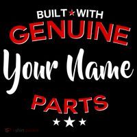Personalize Built With Genuine Parts Custom Name Ornament thumb 1