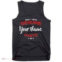 Personalize Built With Genuine Parts Custom Name Tank Top thumb 0