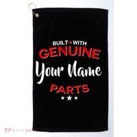 Personalize Built With Genuine Parts Custom Name Golf Towel thumb 0