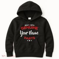 Personalize Built With Genuine Parts Custom Name Kids Hoodie thumb 0