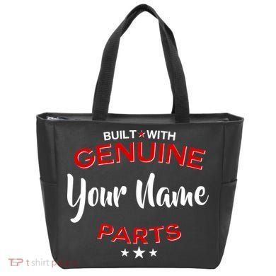 Personalize Built With Genuine Parts Custom Name Tote Bag