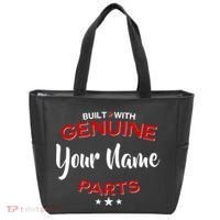 Personalize Built With Genuine Parts Custom Name Tote Bag thumb 0