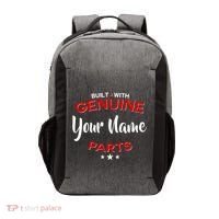 Personalize Built With Genuine Parts Custom Name Vector Backpack thumb 0