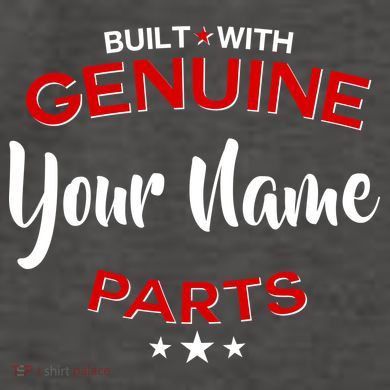 Personalize Built With Genuine Parts Custom Name Vector Backpack