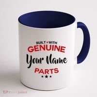 Personalize Built With Genuine Parts Custom Name Coffee Mug thumb 1